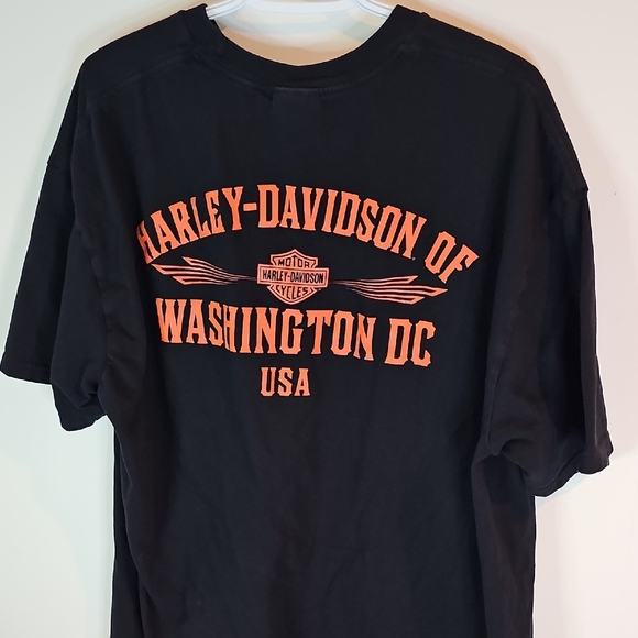 Harley-Davidson Black Tee with Fiery Emblem - Picture 5 of 7